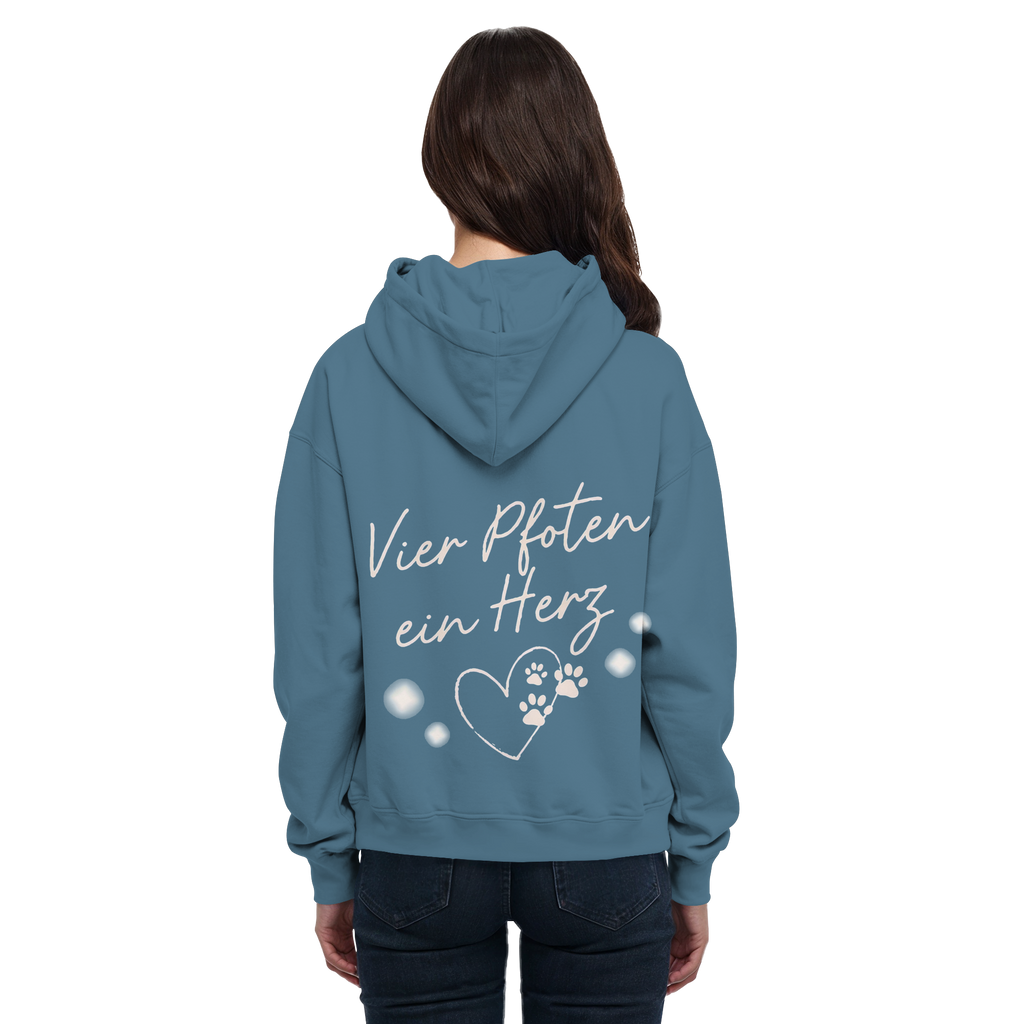Vier Pfoten ein Herz - Basic Hoodie
