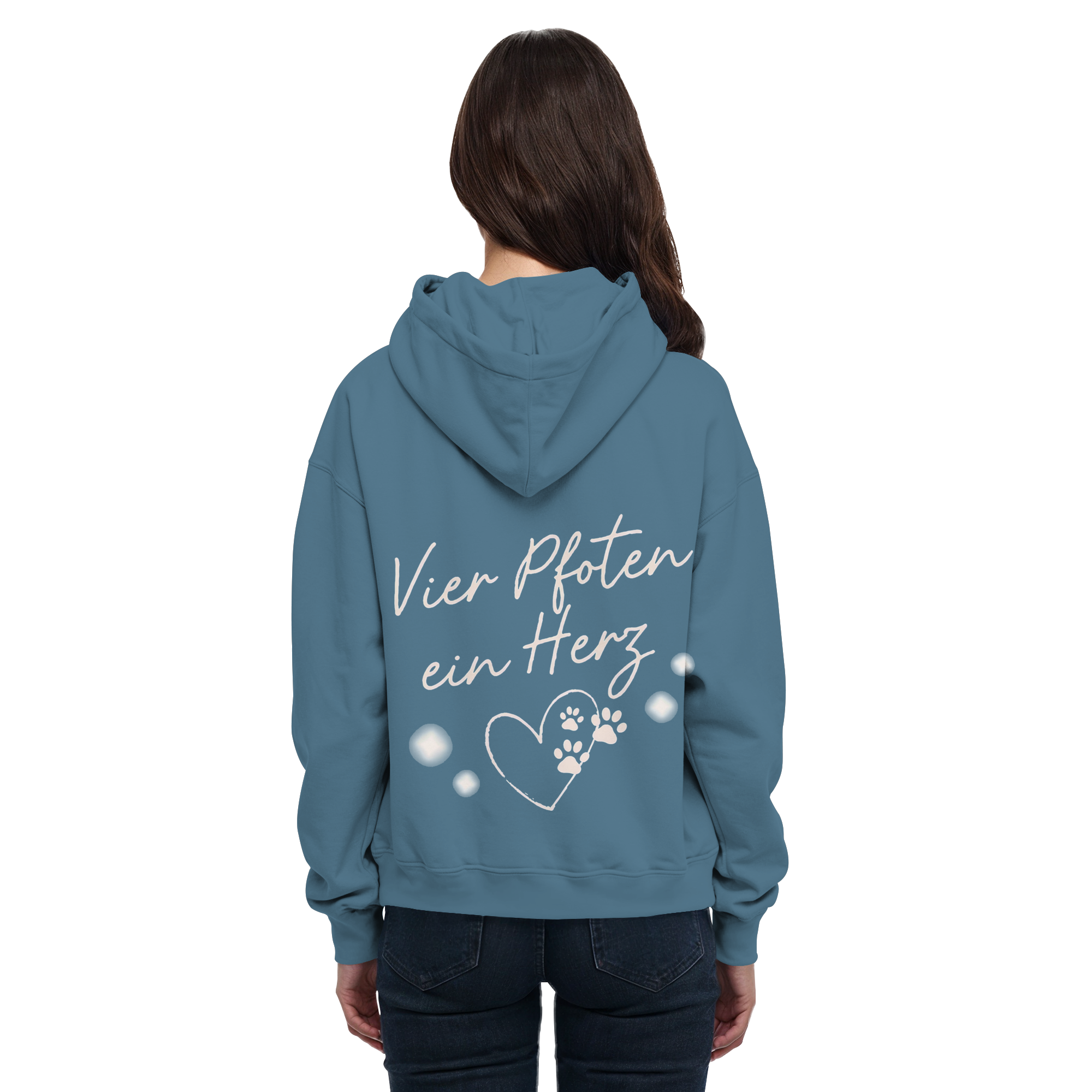 Vier Pfoten ein Herz - Basic Hoodie