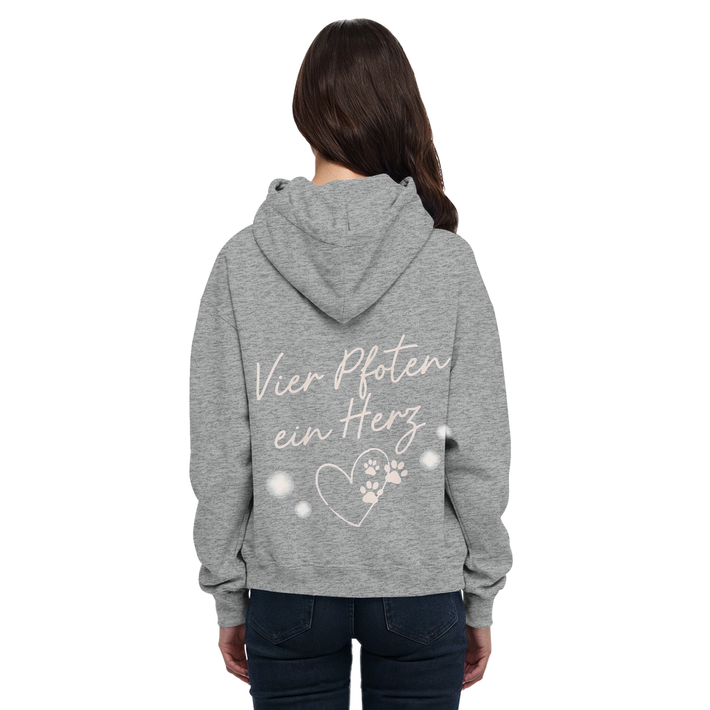 Vier Pfoten ein Herz - Basic Hoodie