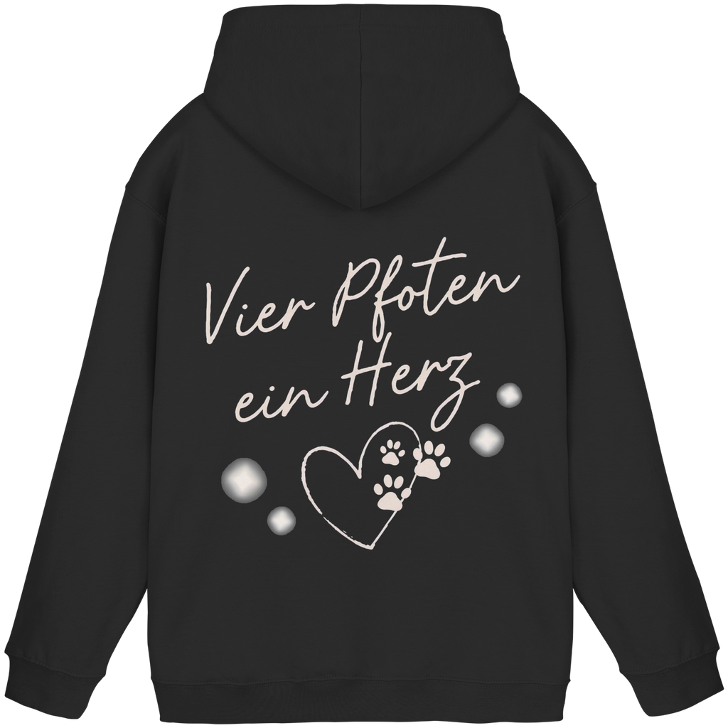 Vier Pfoten ein Herz - Basic Hoodie