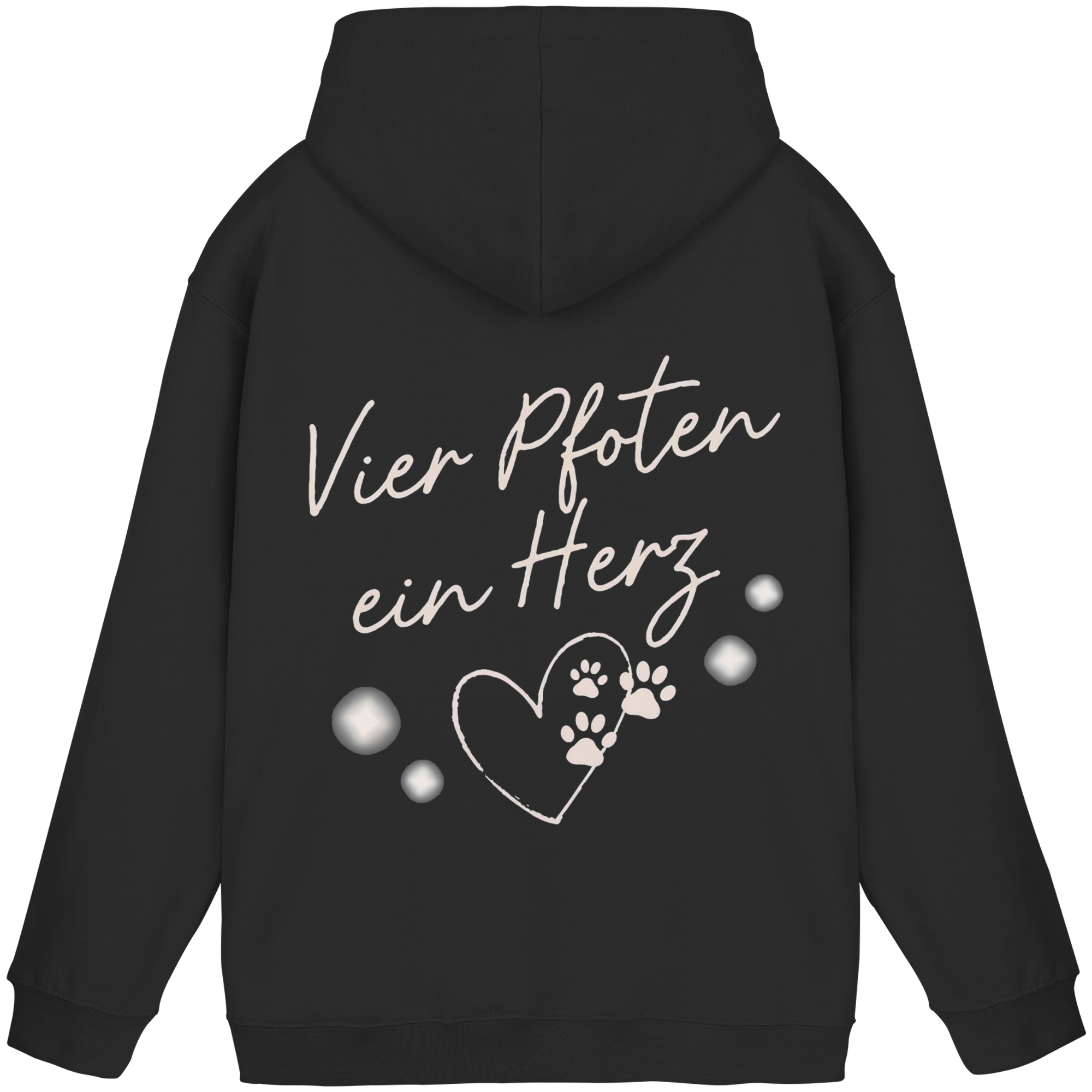 Vier Pfoten ein Herz - Basic Hoodie