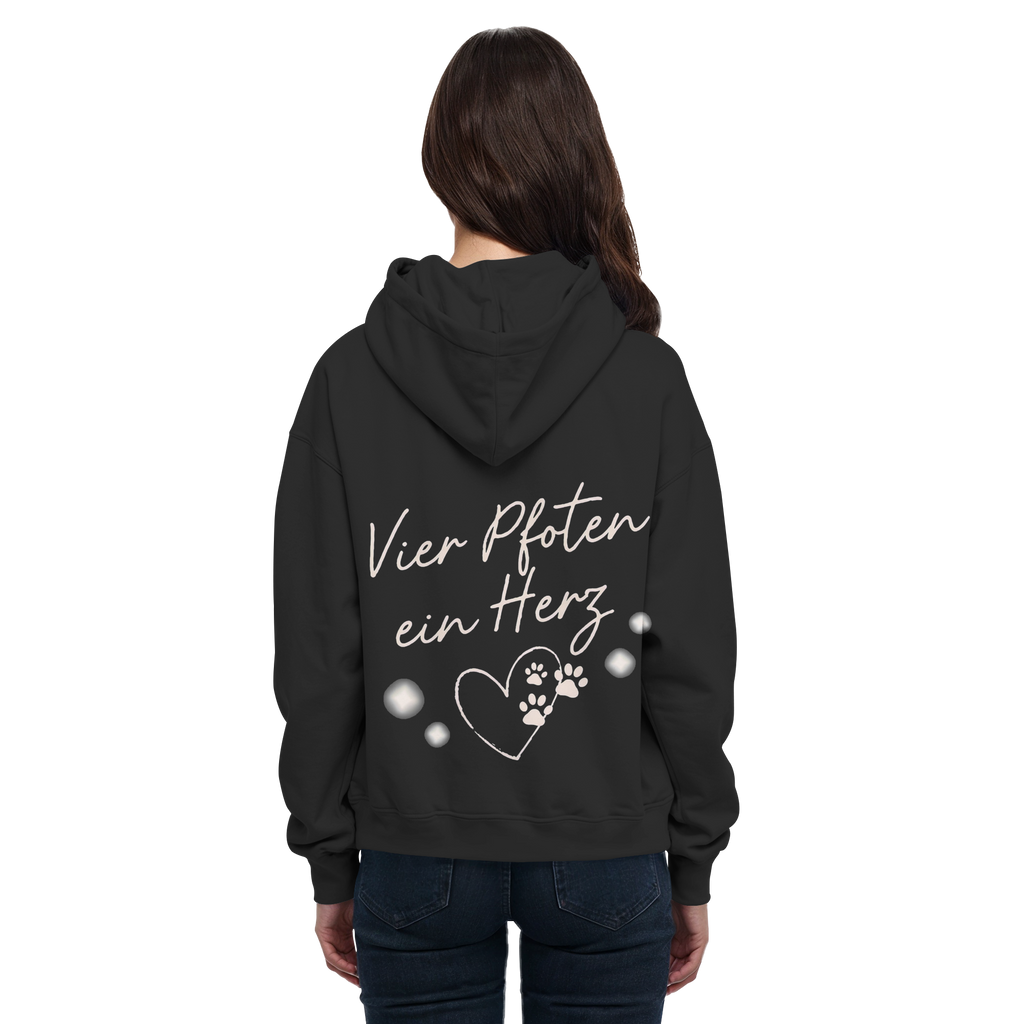 Vier Pfoten ein Herz - Basic Hoodie
