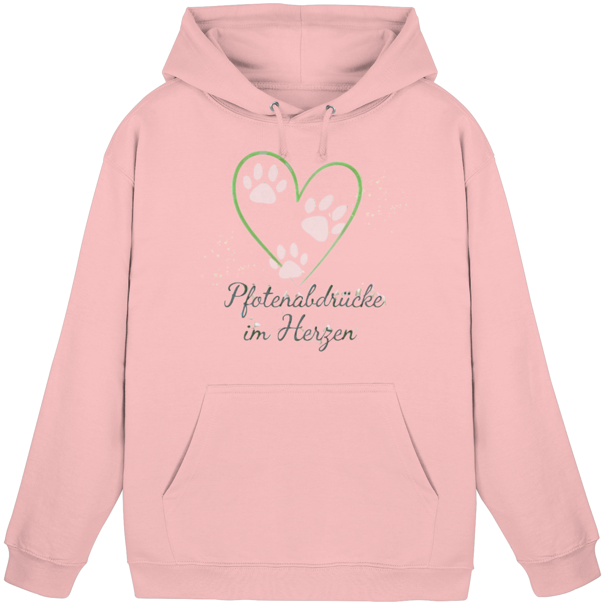 Pfotenabdrücke im Herzen - Basic Hoodie