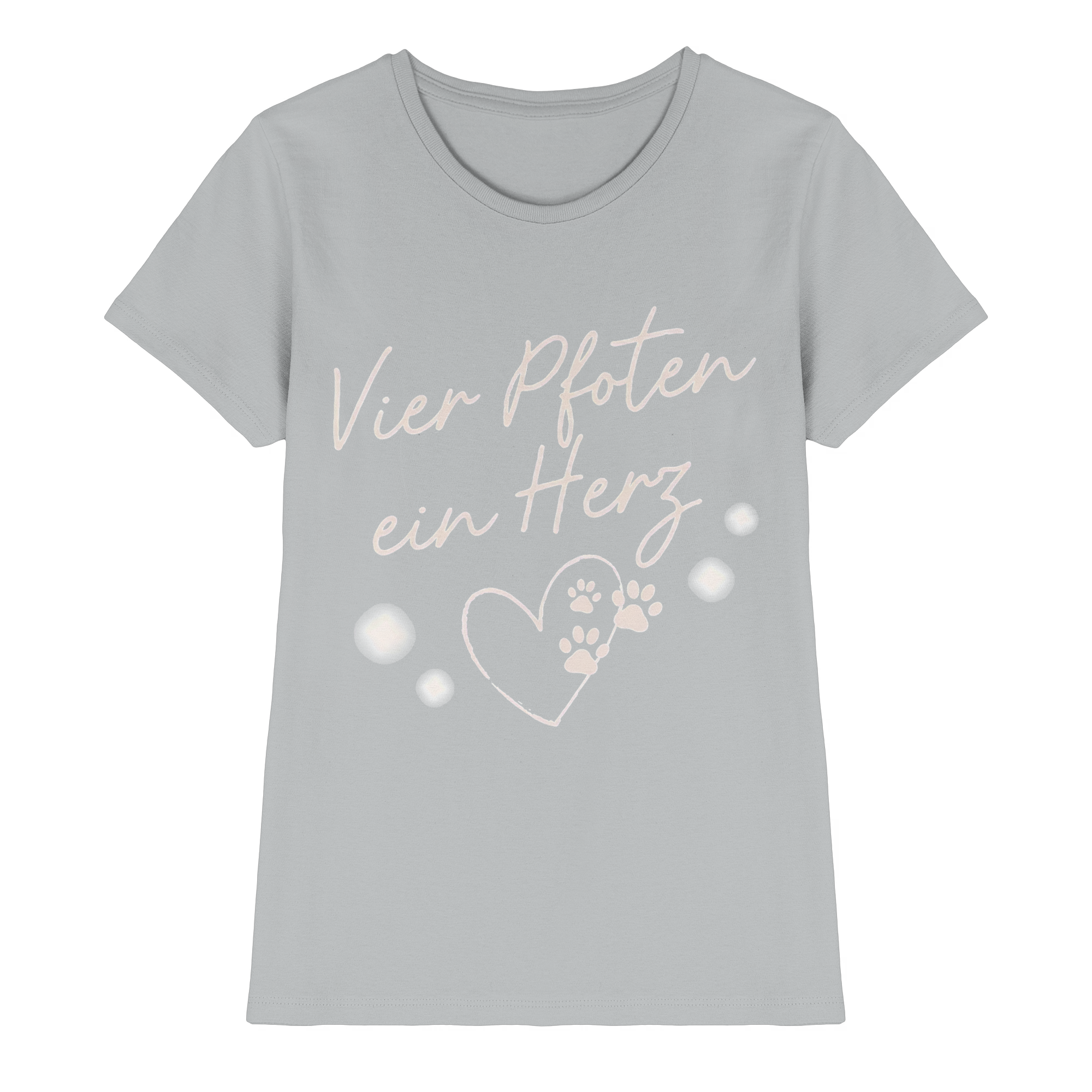 Vier Pfoten ein Herz - Premium Shirt