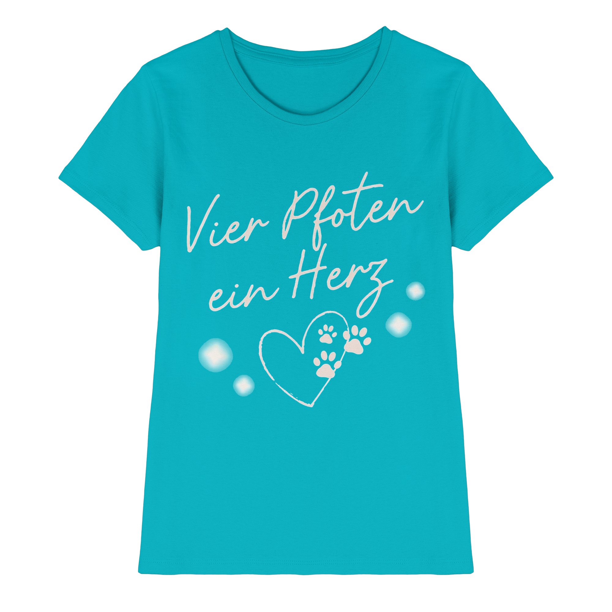 Vier Pfoten ein Herz - Premium Shirt