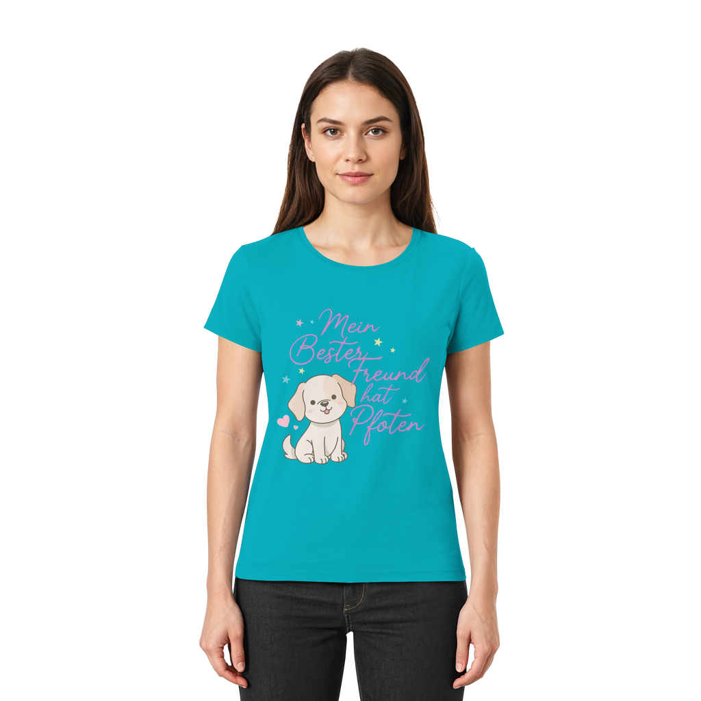 Bein bester Freund hat Pfoten - Premium Shirt