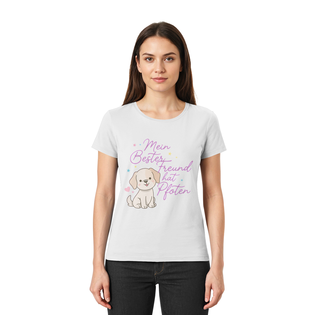 Bein bester Freund hat Pfoten - Premium Shirt